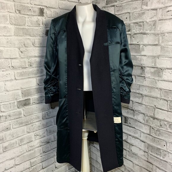 Vintage 1989 Aquascutum Cashmere Wool Blend Overcoat Long Pea Coat - Picture 7 of 15
